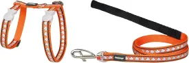 Red Dingo Reflective Cat Harness and Lead Combo, Orange