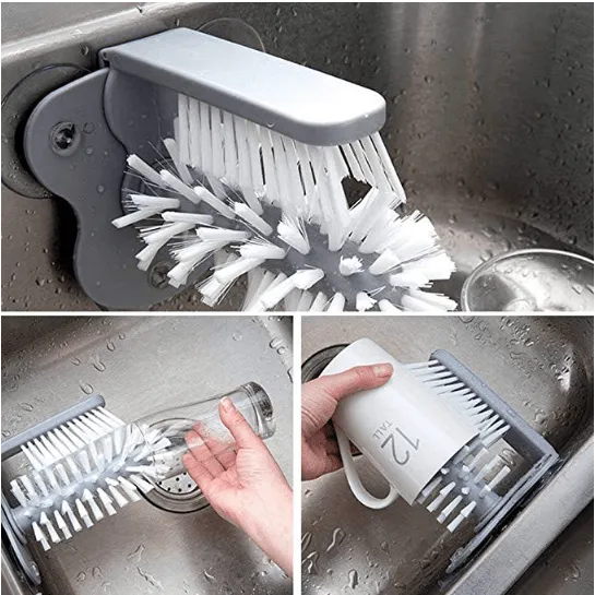 Sink Suction Cup Glass Bottle Scrubber
