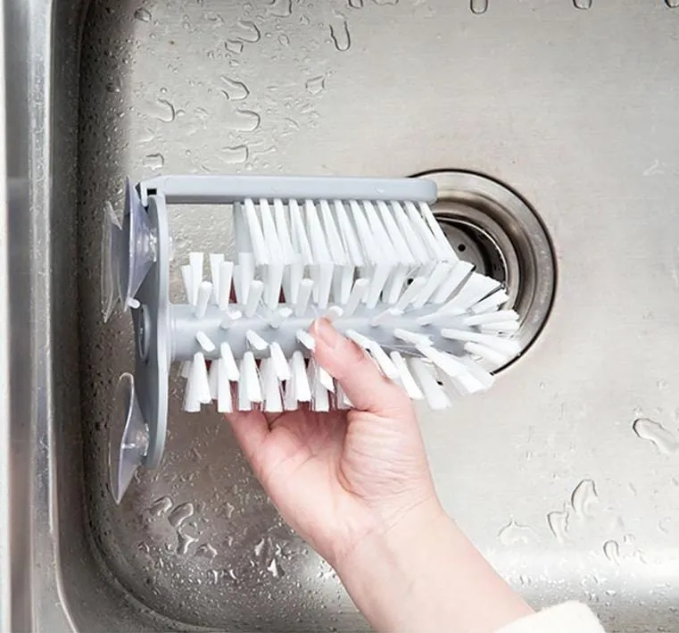 Sink Suction Cup Glass Bottle Scrubber