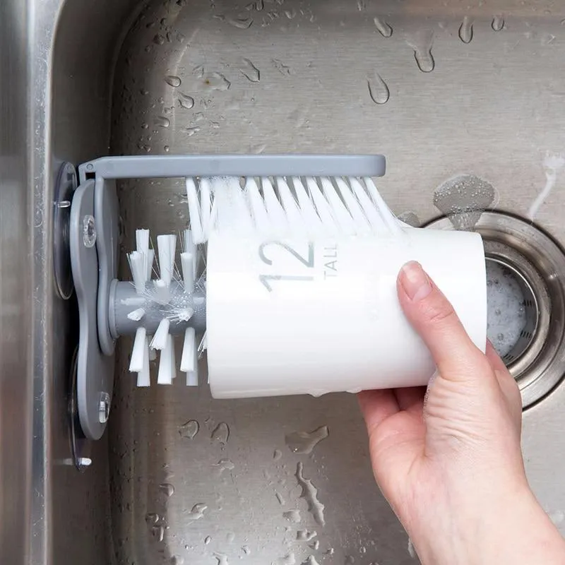 Sink Suction Cup Glass Bottle Scrubber