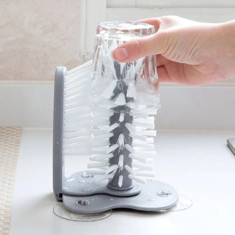 Sink Suction Cup Glass Bottle Scrubber