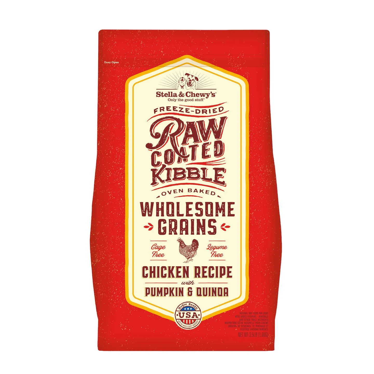 Stella & Chewy's Chicken Recipe with Pumpkin & Quinoa Raw Coated Kibble Wholesome Grains