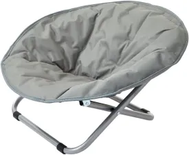 The Lakeside Collection Pet Moon Chair Bed Foldable Indoor Outdoor Elevated Adjustable Height - Gray
