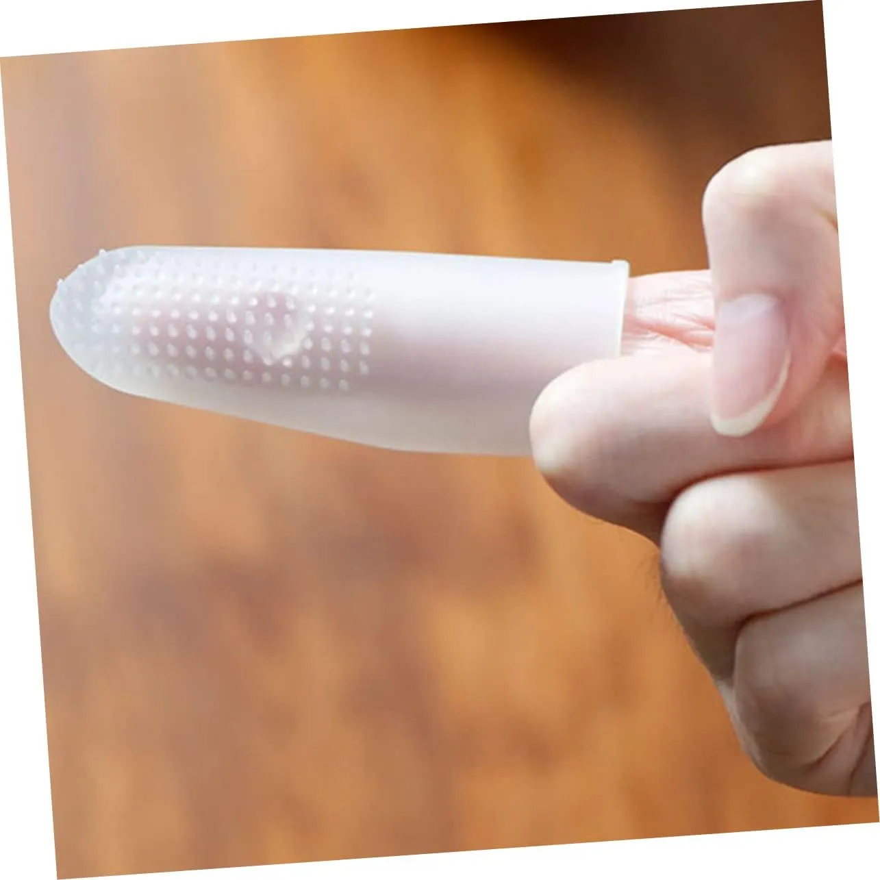 Totority Dog Finger Toothbrush Silicone Puppy Oral Care Supply for Gentle Cleaning Portable Design Prevents Plaque Build Up Safe for Pets for Travel
