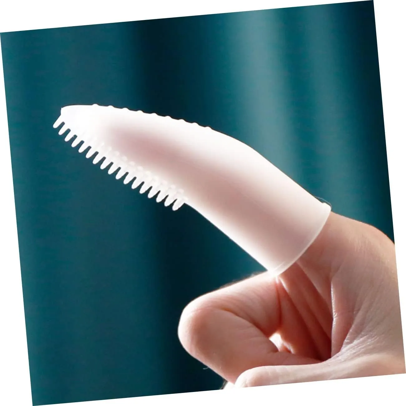 Totority Dog Finger Toothbrush Silicone Puppy Oral Care Supply for Gentle Cleaning Portable Design Prevents Plaque Build Up Safe for Pets for Travel