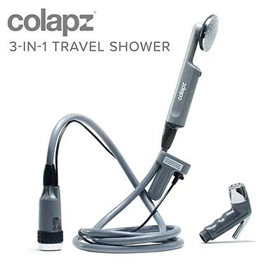 USB Rechargeable Travel & Camping Shower (3in1)