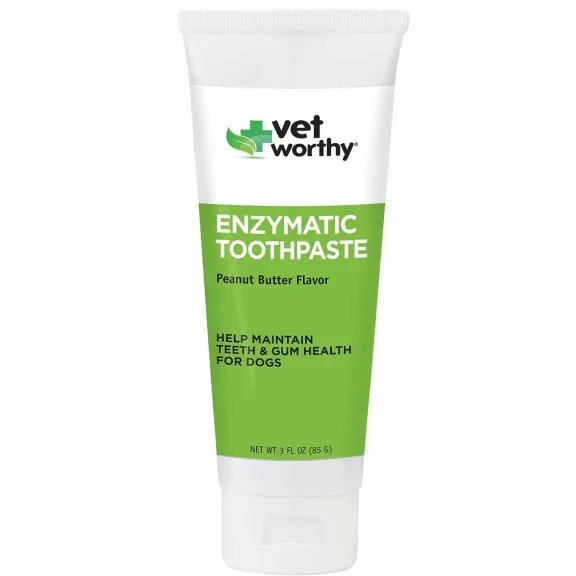 Vet Worthy Peanut Butter Flavour Enzymatic Toothpaste for Dogs
