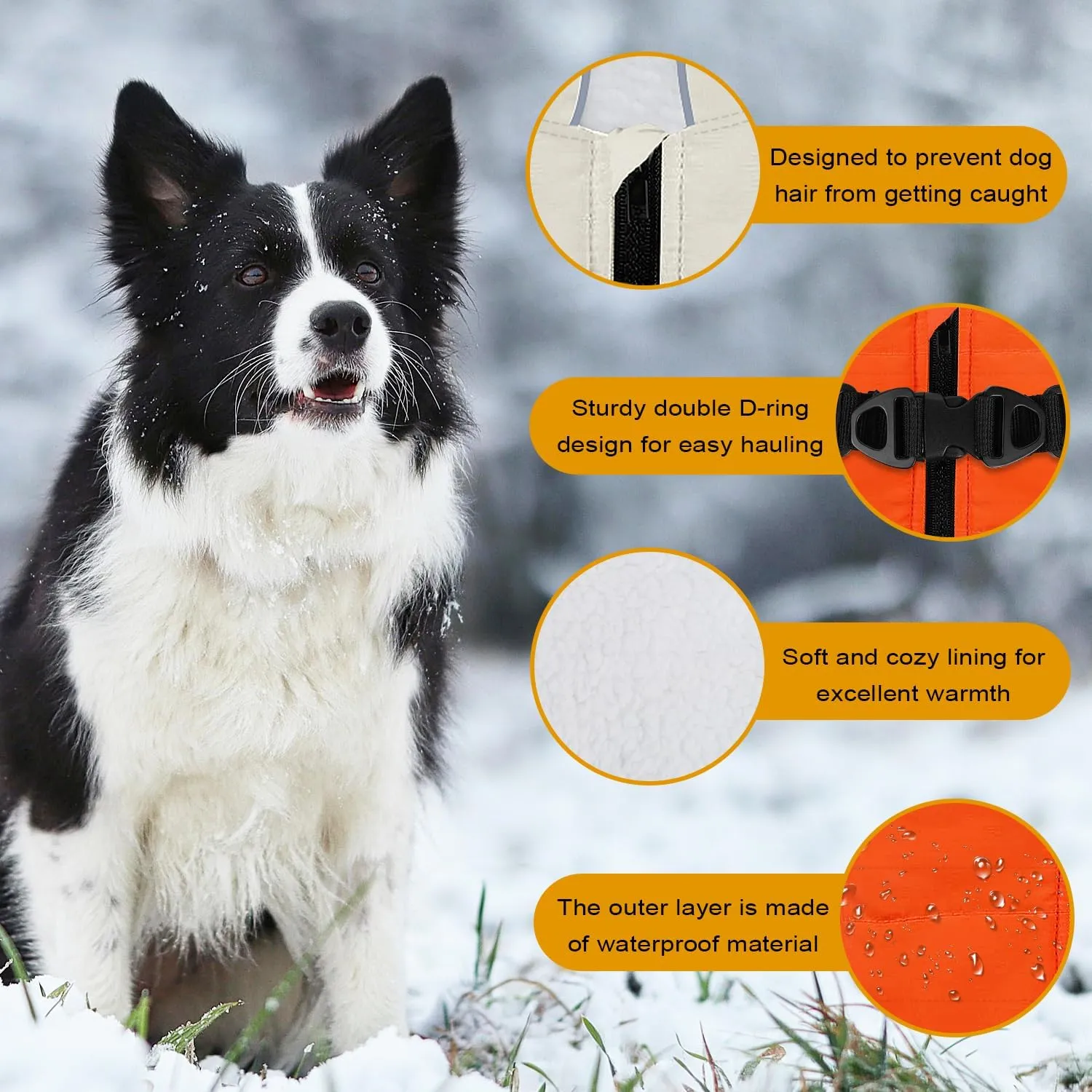 Warm Dog Winter Coat,Waterproof Dog Jacket with Built-in Harness,Dog Cold Weather Coat with Reflective Stripes,Winter Snow Dog Warm Coat for Small, Medium Dogs,Cold Weather Cozy (Green, S)
