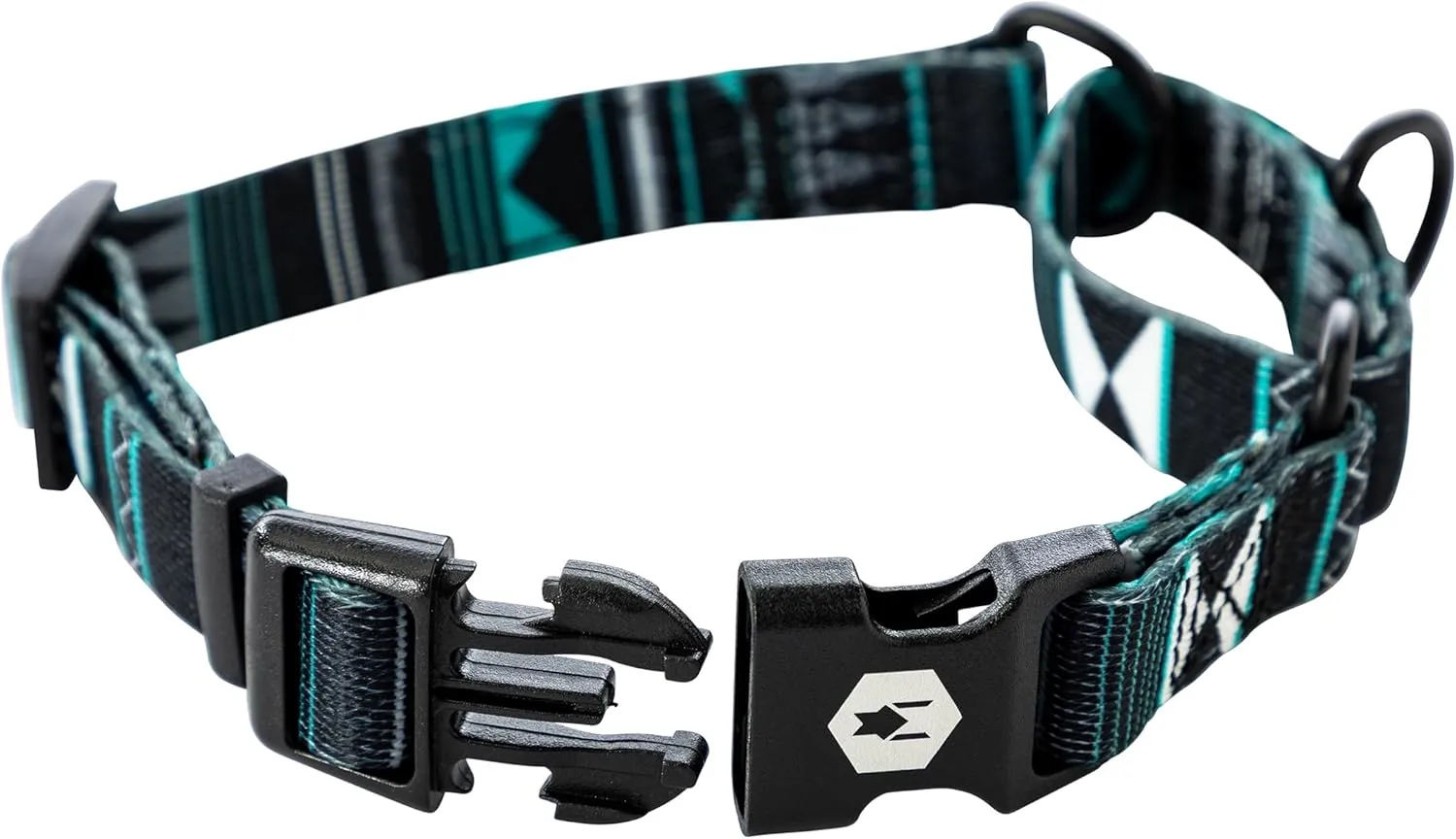 Wolfgang Heavy Duty Martingale Dog Collar with Quick Release Nylon Buckle for Walking & Training, WesternSky Print, Large